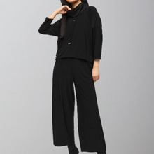 Load image into Gallery viewer, Joseph Ribkoff Silky Knit Cropped Jumpsuit-Black
