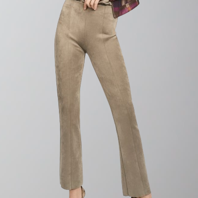 Joseph Ribkoff Scuba Suede Flared Pants-Java