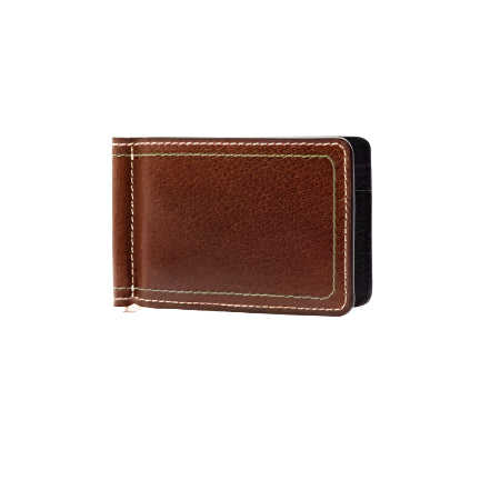 Martin Dingman Bill Water Buffalo CC Moneyclip-Burnt Cedar