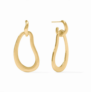 Julie Vos Wave Doorknocker Earring-Gold