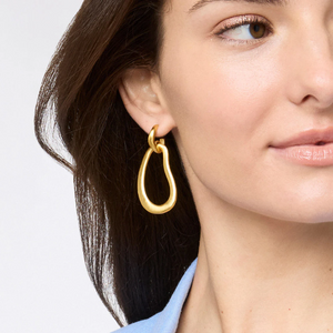 Julie Vos Wave Doorknocker Earring-Gold