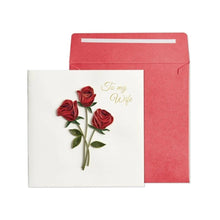 Load image into Gallery viewer, Niquea.D Wife Birthday Card- Quilled Roses

