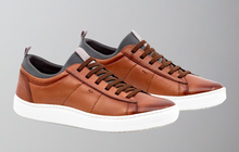Load image into Gallery viewer, Martin Dingman Cameron Saddle Leather Sneaker-Whiskey
