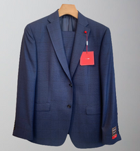Load image into Gallery viewer, TailoRed Suit-Genova-Navy &amp; Black Windowpane

