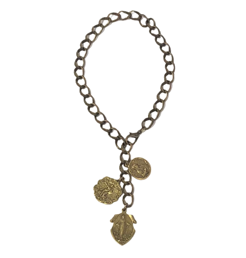 Bella Rose Gold Chanel Chain Necklace with Vintage Pendants – J.T. Clothiers