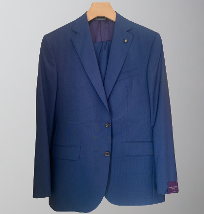 Jack Victor Suit-Modern Fit-Century-Blue Shadow Plaid