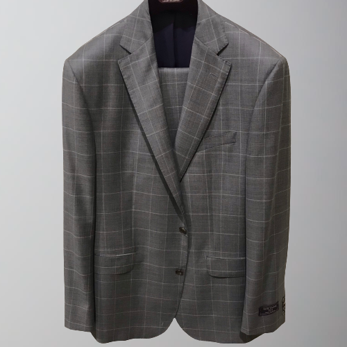 Jack Victor Suit-Modern Fit-Century-Grey Windowpane