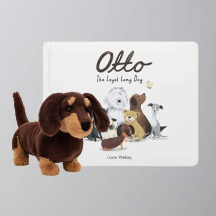 Jellycat Otto Sausage Dog and Otto the Loyal Long Dog Book