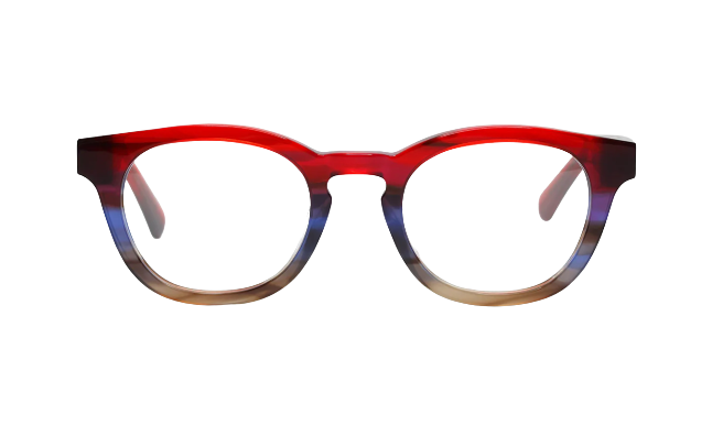 Eyebobs Bob Waylaid-Red & Blue Front with Red Temples