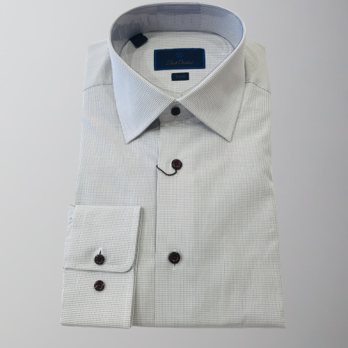 David Donahue Dress Shirt-Trim Fit-Multi Pindot